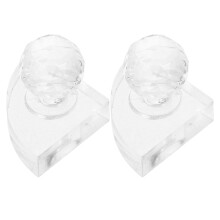 2Stk Kristall Make-Up Pressstempel Transparent Kosmetik Kompaktiertool