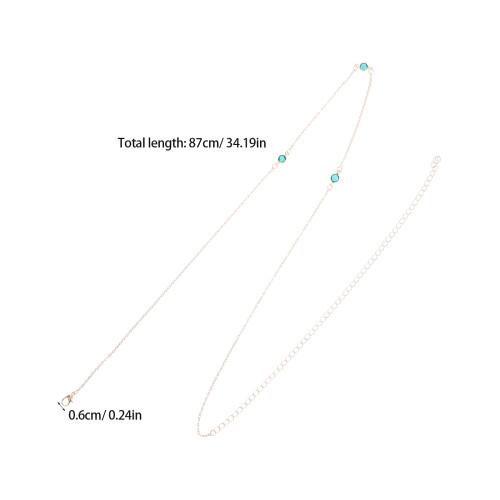 Grüne Taillenkette Zinklegierung Mit 2