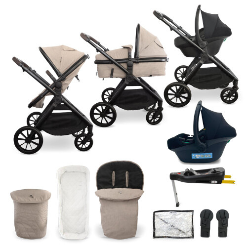 My Babiie MB220 3-in-1 Travel System with Base - Mink