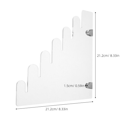 Transparante Messenhouder Wandrek - Afneembaar En Compact 1