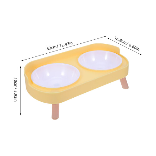 ABS Kattenvoederbak Lichtgeel 1