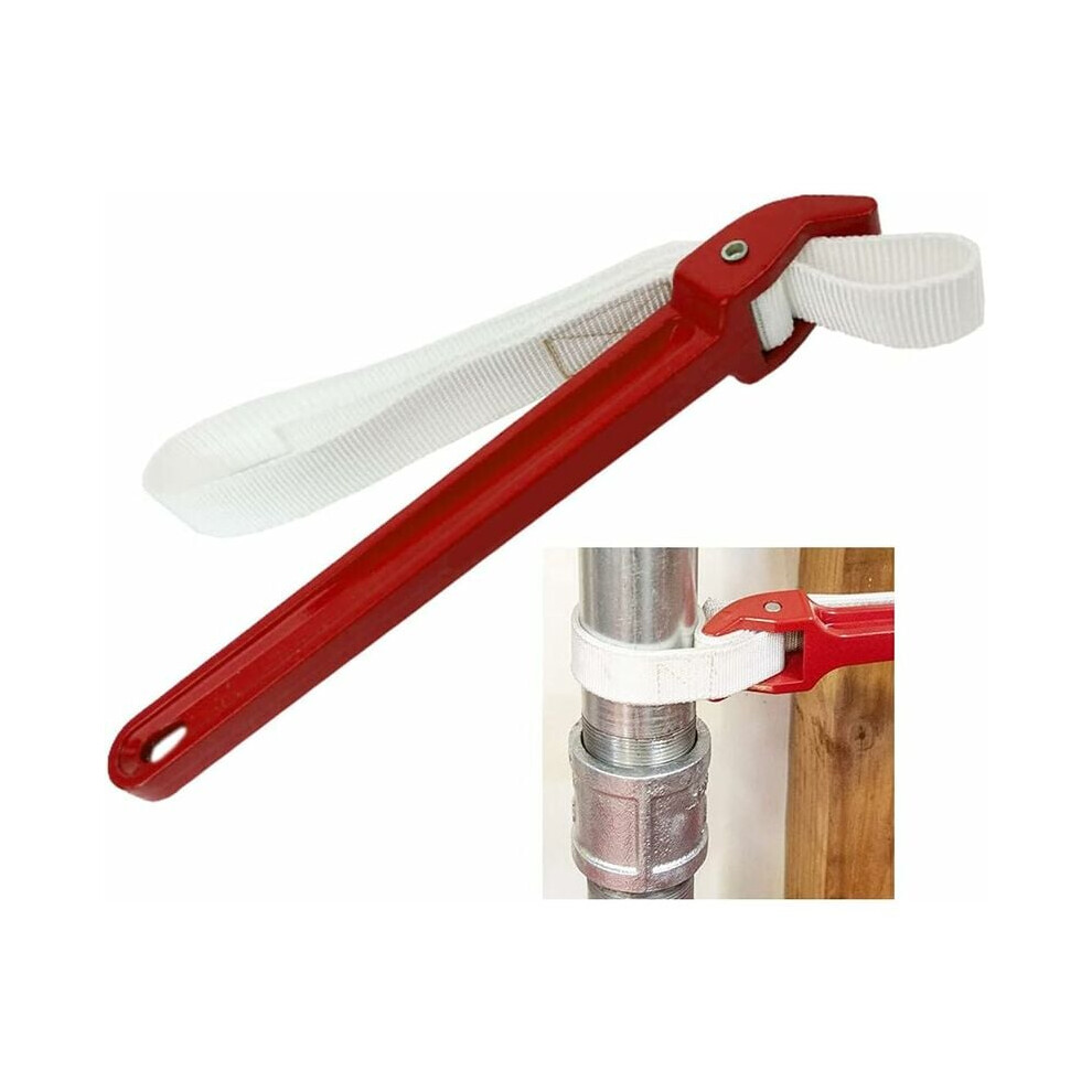 Ergonomic Strap Wrench, Grips Tightly To Prevent Slippage, Lightweight Aluminum Handle For Easy Maneuvering, Adjustable Strap For A Custom Fit, 9173940225343