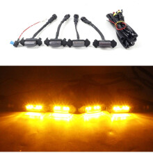 LED-verlichting in Rebel-stijl, compatibel met de grille van de Toyota Tacoma TRD Pro (2016-2021), amberkleurige LED-lampjes, plug-and-play