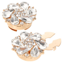 2 Stuks Clip-On Strass Knopafdekkingen Voor Blouses