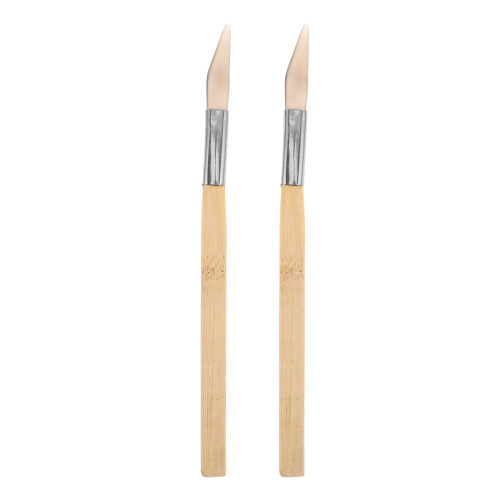 2St Sieraden Polijststok Agaat, Ergonomisch Bamboe Burnishing Tool