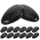 50 Unidades Cubiertas Para Orejas Reutilizables Negro Plástico Impermeable 1