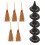 10 Pcs Witch Hat And Broomstick Mini Halloween Ornaments 11
