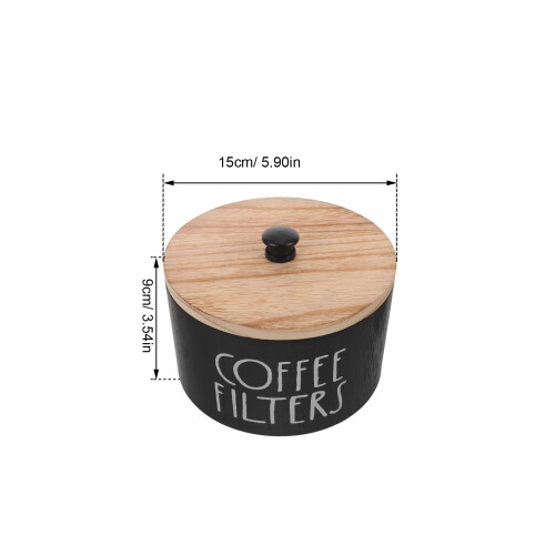 Coffee Station Organizer In Legno Con Coperchi Per Salse E Tazze 1