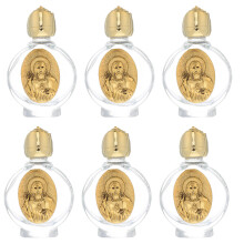 6 pcs empty holy water bottles for catholic christian events golden