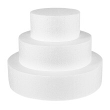 3Pz Torte Finte in Schiuma Bianca Per Laboratori E Mostre Dolci