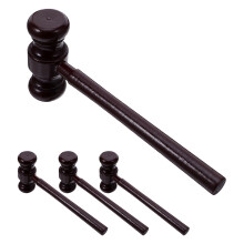 4Pièces Gavel En Bois Lisse Rouge Pour Accessoires Costume Juge