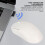 Mouse da gioco wireless 1200DPI 2.4G per PC/Laptop bianco 5