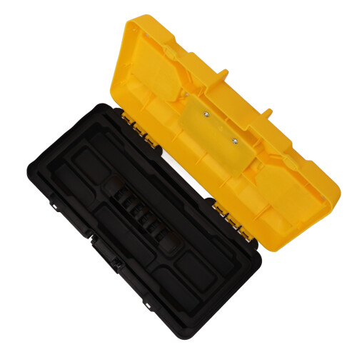 Plastic 2-Layer Tool Box 14in Portable Storage Organizer with Lock 2
