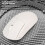 Mouse da gioco wireless 1200DPI 2.4G per PC/Laptop bianco 8
