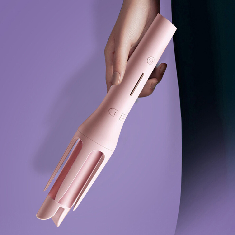 Pink Auto Hair Curler 32Mm Electric Curling Iron Waver Quick Heating