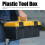 Plastic 2-Layer Tool Box 14in Portable Storage Organizer with Lock 4