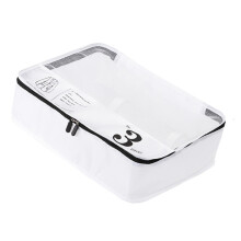 Organizer per bagagli in poliestere multifunzione, 42x32x12cm, bianco