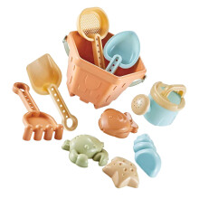 Set di 10 giocattoli da spiaggia, secchiello a conchiglia, pala e rastrello per bambini