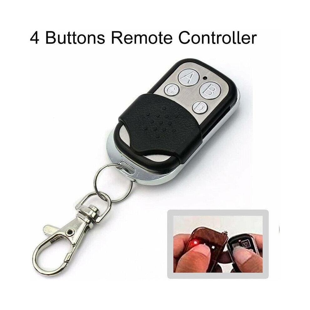 Smart Universal Cloning Remote Control, 433Mhz Frequency Fixed Code Clone For Garage Door Gate, Controls Up To 4 Different Codes, Flexible Button 9169997117984