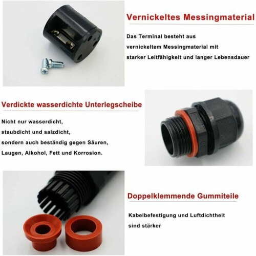 Electrical Junction Box for Underground Wire Connector, Durable Use Quick Installation, Flame-retardant Nylon for Wide Application 1