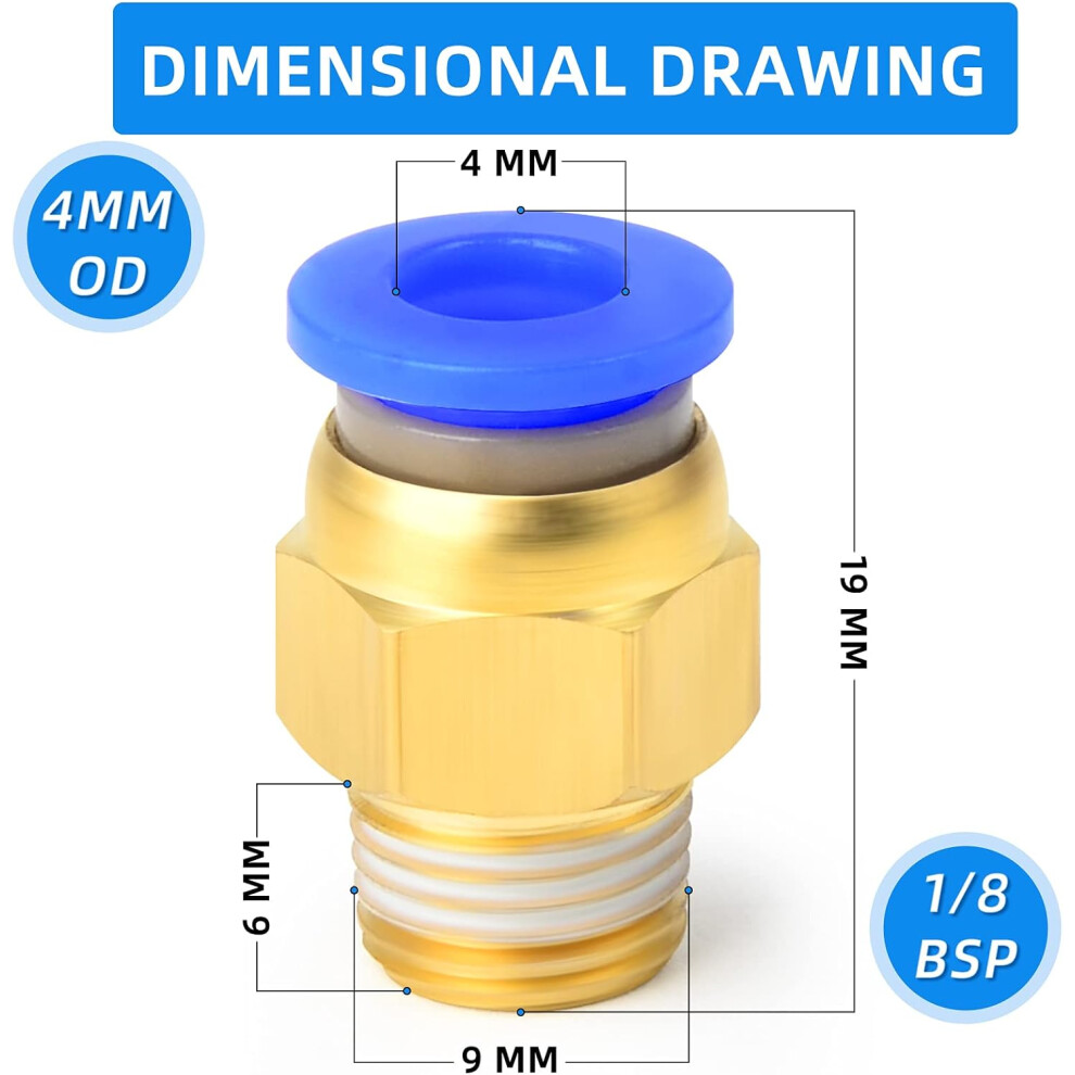 High-Quality Direct Connect Fittings, Perfect For Polyethylene Nylon Pu Tubes, Reliable Air Line Connector For Your Pneumatic Needs 9169997118455