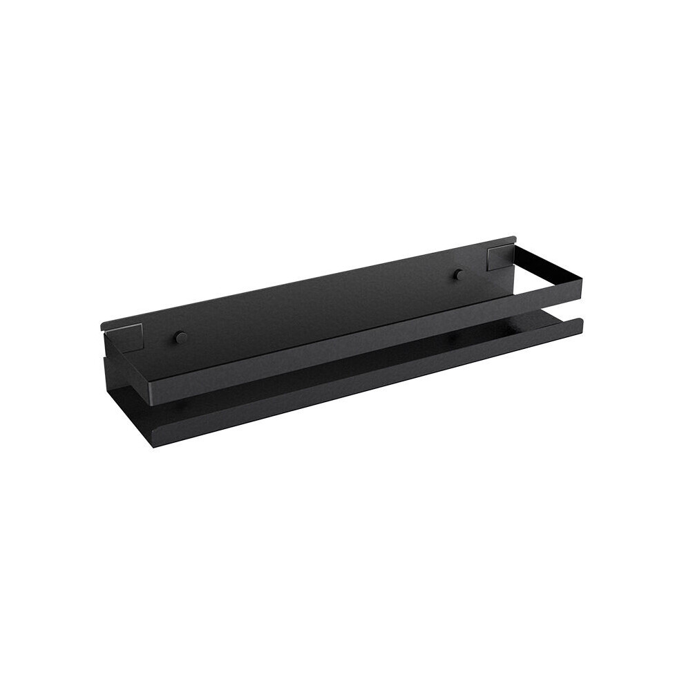 Bathroom Wall-Mounted Organizer, Matte Black Finish Rustproof Floating Shelves With Large Capacity For Kitchen Or Bathroom Storage, Space-Saving 9405630978926