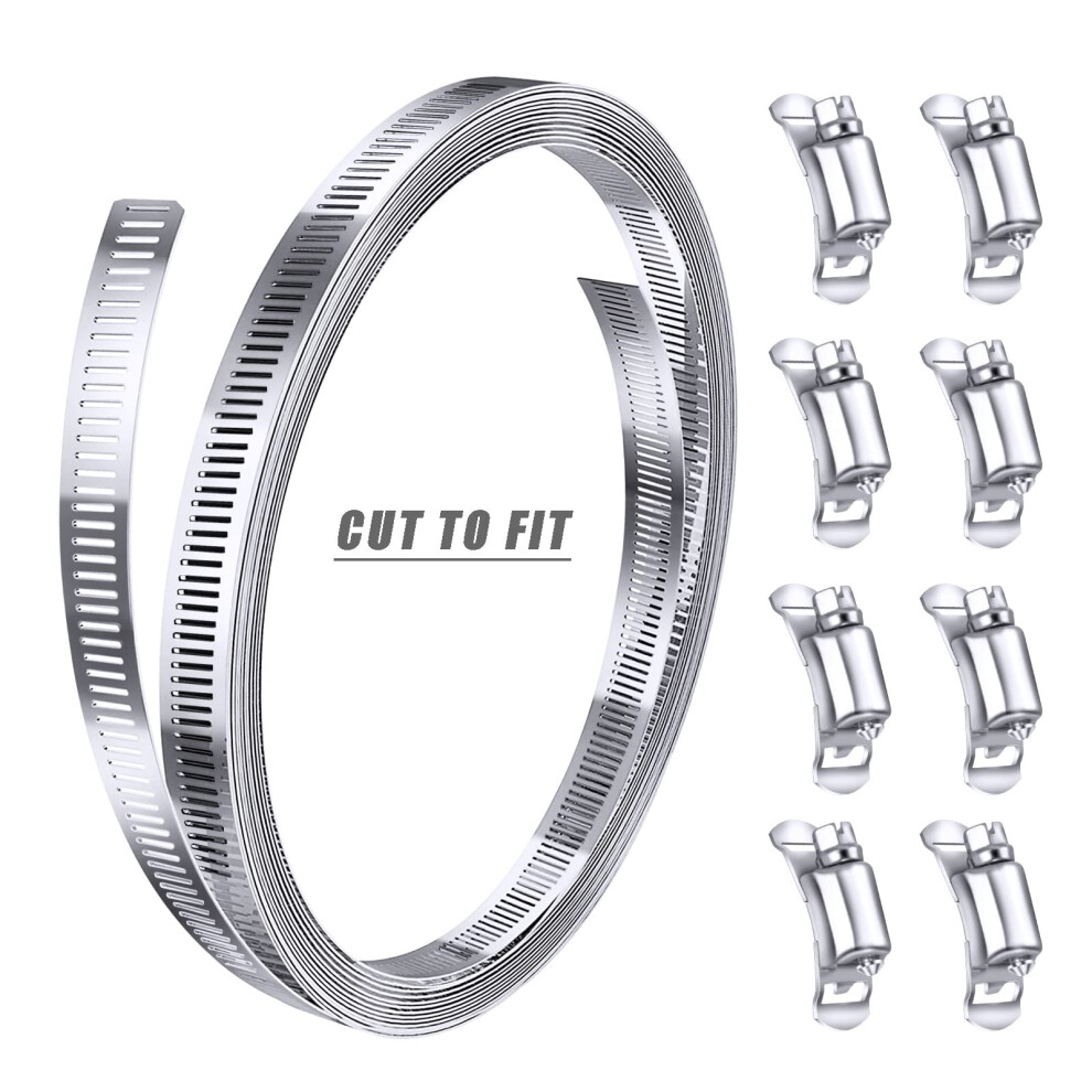 Adjustable Hose Clamps For Automotive Mechanical Applications, Stainless Steel Hose Clamps With Corrosion Resistance And Rust Prevention For Wide 9433291612606