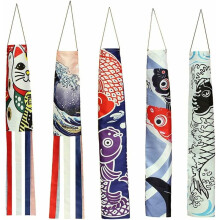Facile da installare, design Koinobori, decorazioni a tema stagionale per sushi bar e giardino, decorazioni resistenti con bocca in filo metallico da