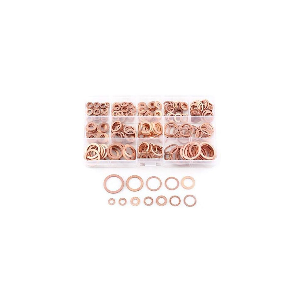 Copper Oil Drain Plug Gasket, Sealing Washer For Water Fuel Sump Plugs, Strong Oxidation Resistance, Flat Smooth Surface Without Burrs, Excellent 9340959491711