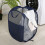 Collapsible Design Laundry Hamper, Side Pocket for Laundry Accessories (Navy Blue) 3