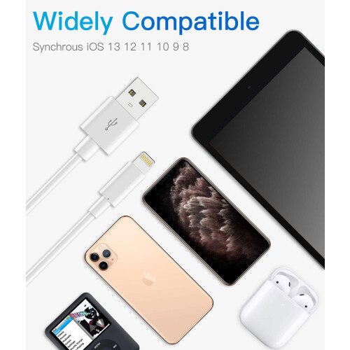 Καλώδιο USB σε Lightning για iPhone, Premium με μόνωση TPE και συμπαγή υποδοχή Lightning σε USB, 2