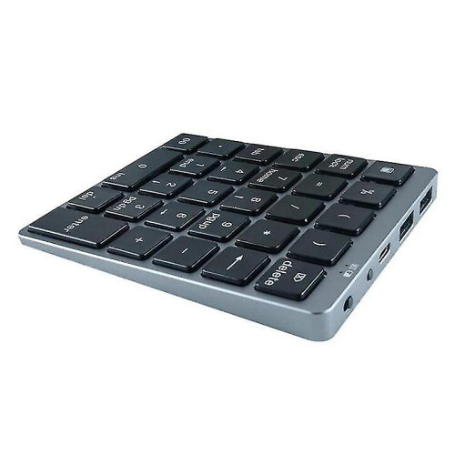 Aluminum Alloy And Abs Bluetooth Keyboard, Mechanical Keyboard With 28 Function Keys For Multi-Device Connectivity, Slim And Solid Design, Compatible