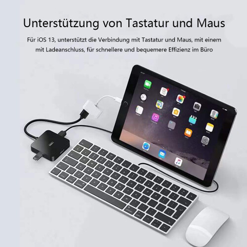 Προσαρμογέας κάμερας Lightning σε USB Poetic Design, πολλαπλών χρήσεων με θύρα φόρτισης για 2