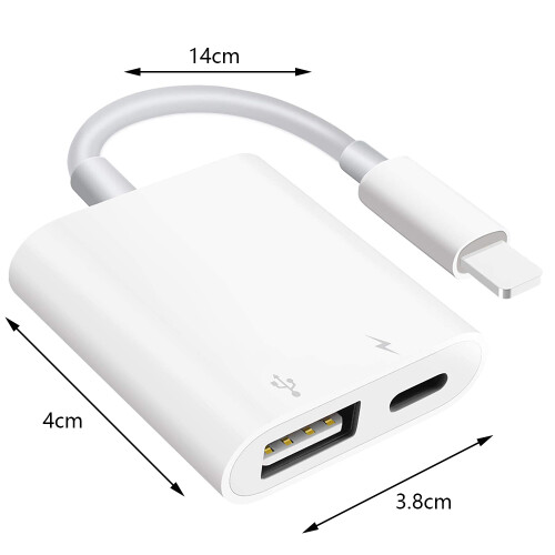 Προσαρμογέας κάμερας Lightning σε USB Poetic Design, πολλαπλών χρήσεων με θύρα φόρτισης για 1