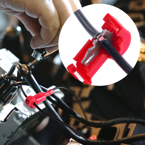Wiring Mastery Unleashed, 120 τεμάχια σύνδεσμοι καλωδίων T-Tap, ποιοτικό περίβλημα συνδέσμου T-Tap 2