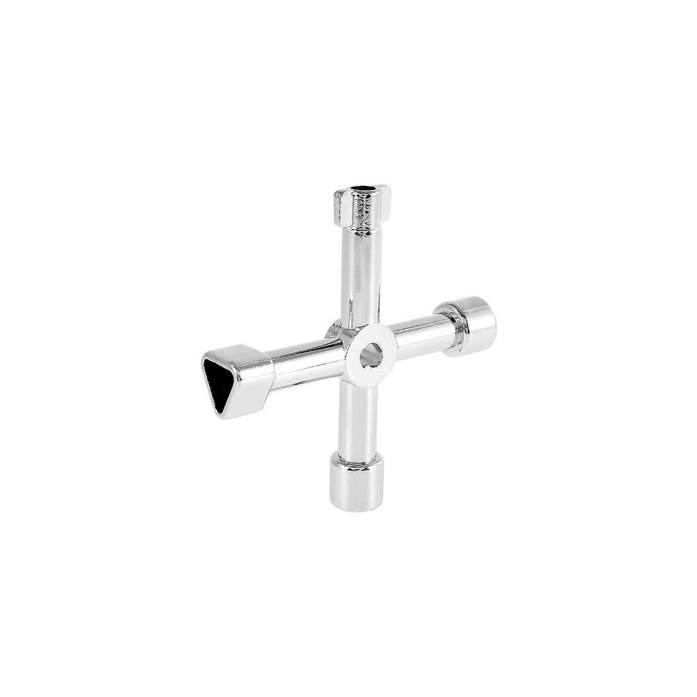 Sturdy And Durable Multi-Functional Utilities Key, Practical Wrench For Valves Of Electric Water Gas, Zinc Alloy Cross Shape For Wide Application 9128293090438