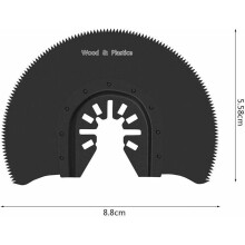 Kit de acessórios para ferramenta multifuncional oscilante, lâminas de serra oscilantes semicirculares para cortar madeira, plástico e metal