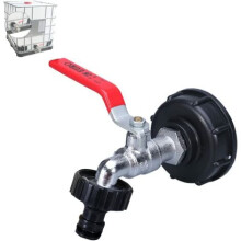 Brass Garden Tap For Your Ibc Tote Tank Adapter, Safety Valve Ensures Reliable Performance In Chemical Resistant Environments, Alloy And Pe