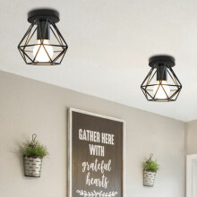 Lampade da soffitto in stile industriale chic, design raffinato per cucina, corridoio e scale, montaggio semi-incasso, ferro integrato di alta
