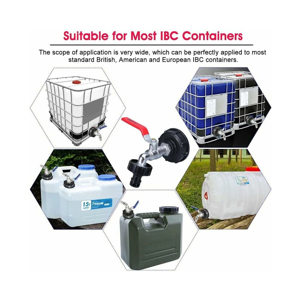 Versatile Ibc Tote Tank Adapter, Snap-On Hose Fitting Ensures Quick Water Supply Shut-Off For Frost Resistance, Perfect For Chemical Resistant 9169997090683