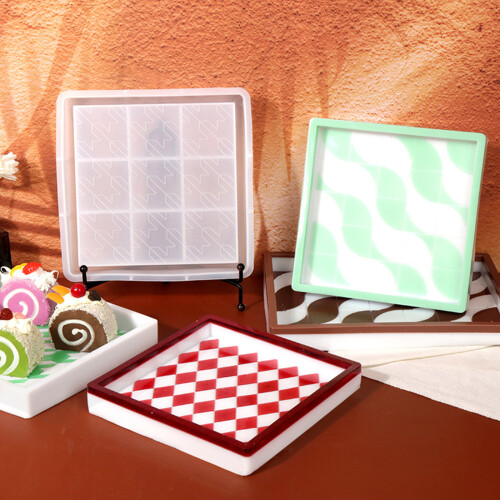 Harz-Tablett-Formen, quadratisch,-quadratisches Puzzle 2