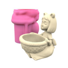 Moule en Silicone pour Pot de fleur en gypse, pelle à poussière