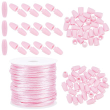 Abreißverschlüsse, Perlenfässer, Verbindungsstücke,-Rosa