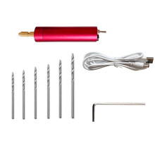 Electric Handheld Drill Portable Electric Drill Rotary Tool-Red
