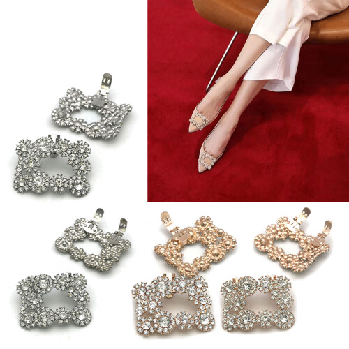 Strass-Schuhclip,-Weiße B-Doppelschnalle 1