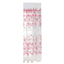 Elegant Embroidered Sheer Curtain Panels, Decorative Printing Floral Pattern Embroidery Window Dressings for Your Living Space (Brown, 39.37x78.74in)