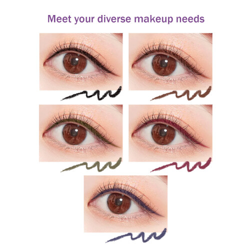 Σετ μολυβιών eyeliner με τζελ, σετ μακιγιάζ ματιών μακράς διαρκείας, ανθεκτικό στο 2