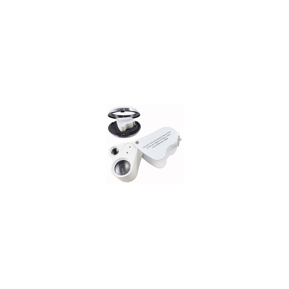 Innovative Jewelry Loupe, Illuminated Magnifier with Dual Lens System for Enhanced Visibility, Portable & Lightweight, Foldable Design for Easy