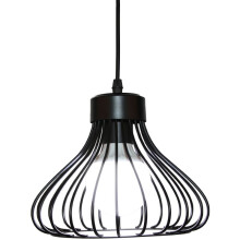 Lampada a sospensione con cestino in metallo, lampada vintage a sospensione per gabbia industriale retrò con altezza regolabile