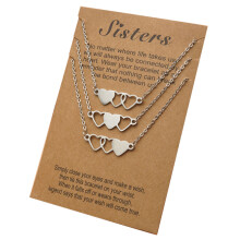 Beste Freundin Schwester Halskette passende Herzanhänger Schmuck